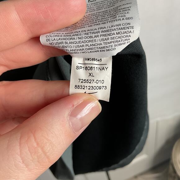 Nike Golf Dri Fit Standard Fit Quarter Button Patron Tequila Black and Grey XL - Picture 9 of 12